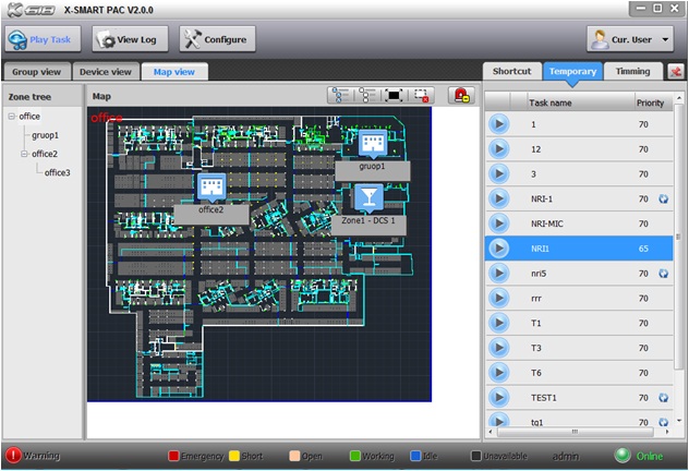 Map View Glance hệ thống âm thanh thông báo Honeywell X-618 Digital Public Address