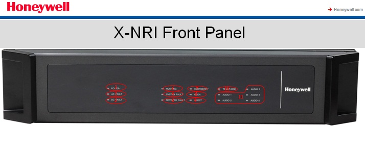 Honeywell X-NRI Network Resource Integration Module X-NRI Front Panel Hệ thống âm thanh thông báo Honeywell X-618